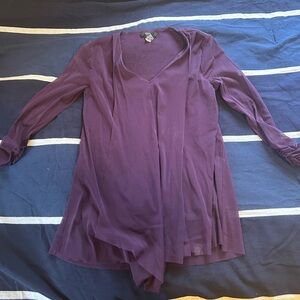 Pretty Purple Flowy Blouse